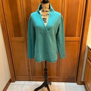Eribe of Scotland 100% Merino Wool Teal Sweater